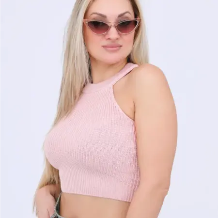 Кроп топ вязаный летний вечерний под пиджак. HammuDi