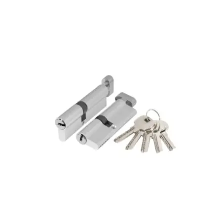 Цилиндровый механизм ключ-вертушка 35х35 хром. Зеленая миля