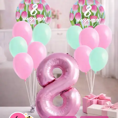 Набор воздушных шаров фотозона на 8 марта. Lockyer