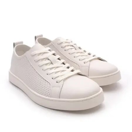 Кеды летние кожаные натуральные с перфорацией. BREMENGEN