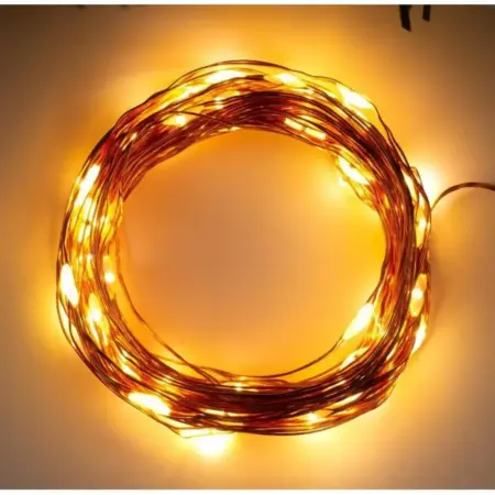 Гирлянда "Роса" 10 м, IP20, 100 LED, свет тёплый белый, 12 В. KoroBoom Shop