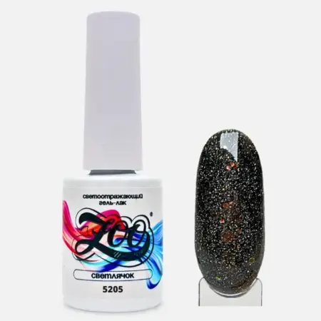 Гель-лак «Светлячок» 5205 светоотражающий, 8г. NAILBOX SHOP