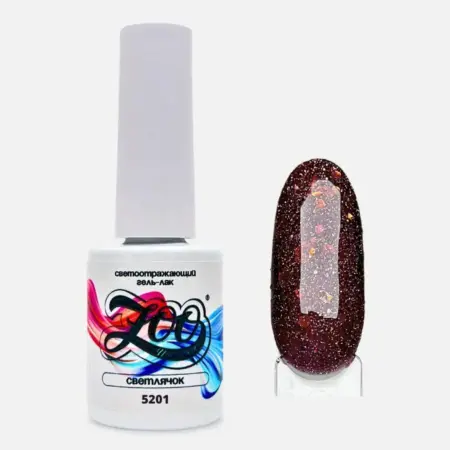 Гель-лак «Светлячок» 5201 светоотражающий, 8г. NAILBOX SHOP