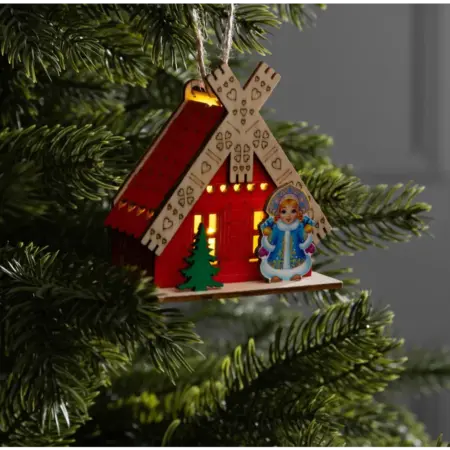 Игрушка на ёлку "Дом Снегурочки", новогодняя световая фигура. KoroBoom Shop