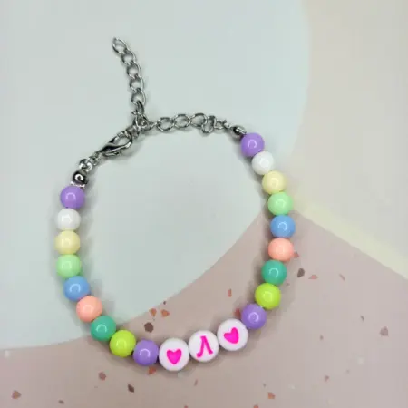 Детский браслет с буквой Л. Мастерская браслетов