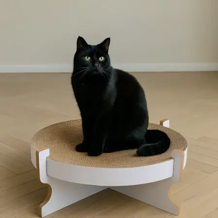 Лежанка-когтеточка для кошек котов "Не Один Дома" Stramma. Не Один Дома