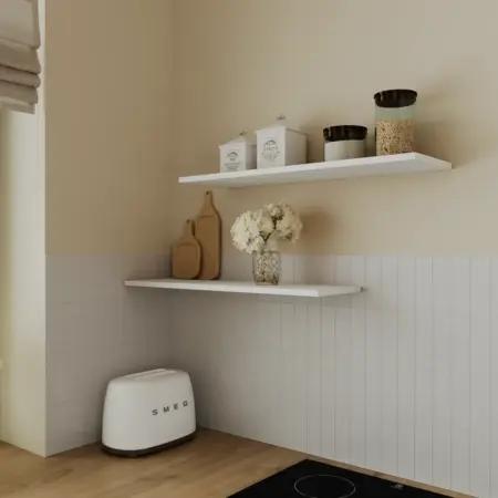 Настенная парящая полка со скрытым креплением. Новая Эра