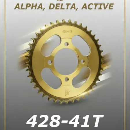 Звезда 428 ведомая (задняя) 41 зубьев на мопед Альфа 428-41T. БайкСнаб