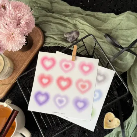 Наклейки «в самое сердце» для блокнота. rozennaa