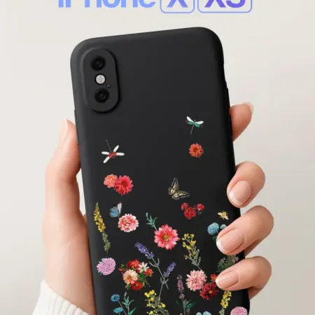 Чехол на iPhone X и XS с цветами. SCDesign