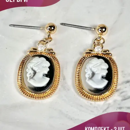 Винтажные серьги в виде бюста Венеры в музей или театр. PLATAN С любовью