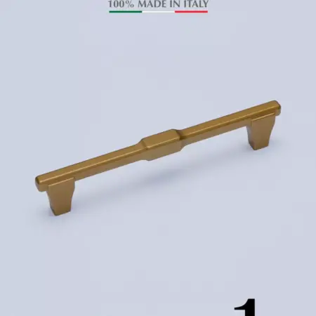 Италия ручка для мебели LITTERA Матовое золото 128 мм 1 шт. Империя ручек