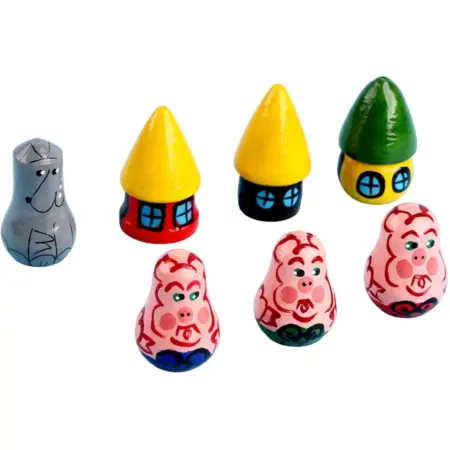 Пальчиковый кукольный театр "Три поросёнка" для детей. KoroBoom Shop