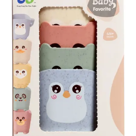 Стаканчики Зверята, 5 шт, для игр с водой и хранения игрушек. KoroBoom Shop