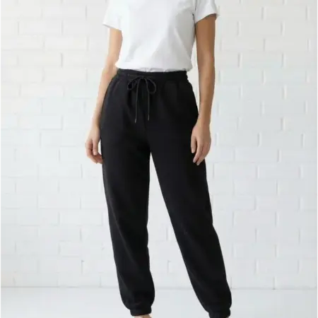 Штаны широкие черные женские. sportomax