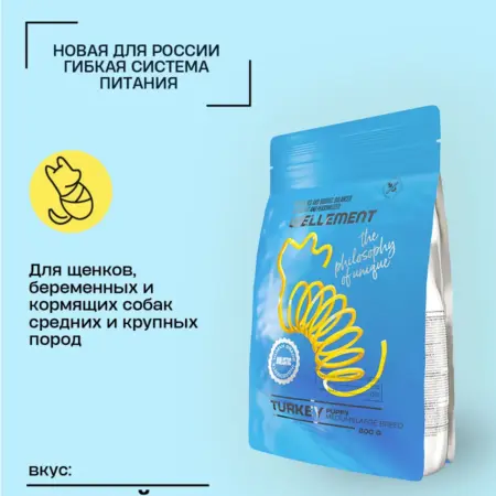 Низкозерновой сухой корм холистик корм для щенков средних и…. СИМБИО