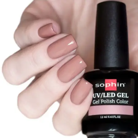 Цветной UV LED гель лак для ногтей LATTE тон 0757, 12 мл. SOPHIN