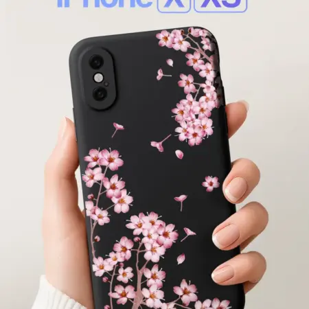 Чехол на iPhone X и XS с сакурой. SCDesign