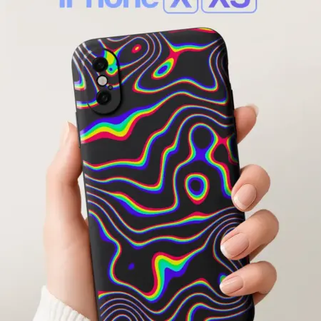 Чехол на iPhone X и XS с помехами. SCDesign