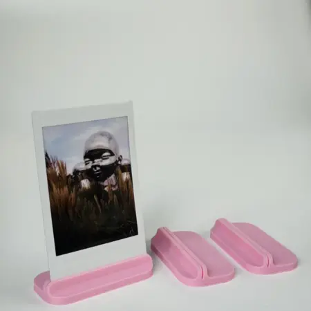 Подставка для фото Instax и Polaroid (3 штуки) розовая. IMSO - Моментальная фотография