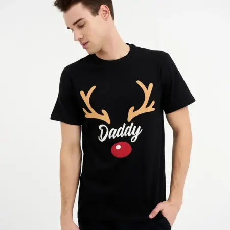 Футболка новогодняя с принтом family look. Сима-Ленд - Модный