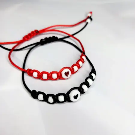 Парные браслеты сердце. Мастерская браслетов