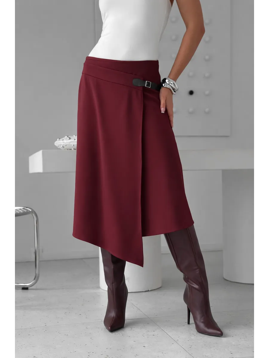 Юбка асимметричная трикотажная миди. Olga L.