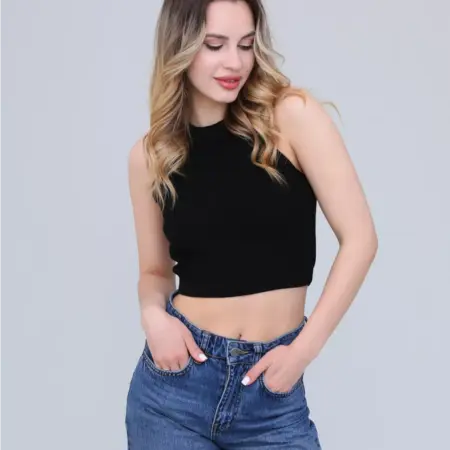 Кроп топ вязаный летний вечерний под пиджак. HammuDi