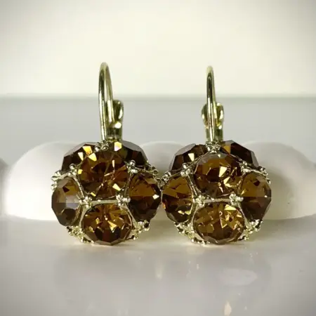 Серьги с кристаллами КРУПНЫЕ висячие. SOROKA