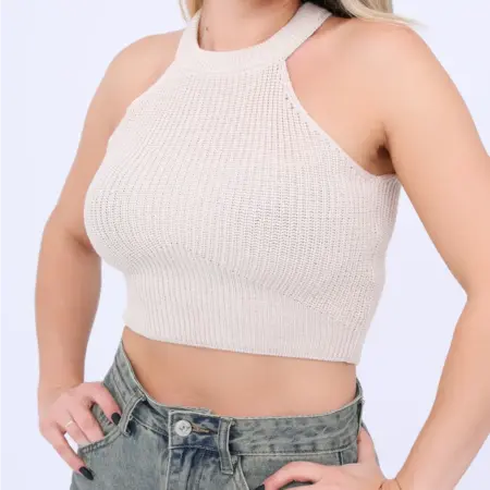 Кроп топ вязаный летний вечерний под пиджак. HammuDi