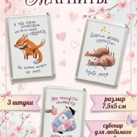 Магниты акриловые 3 штуки. ТД Филькина грамота