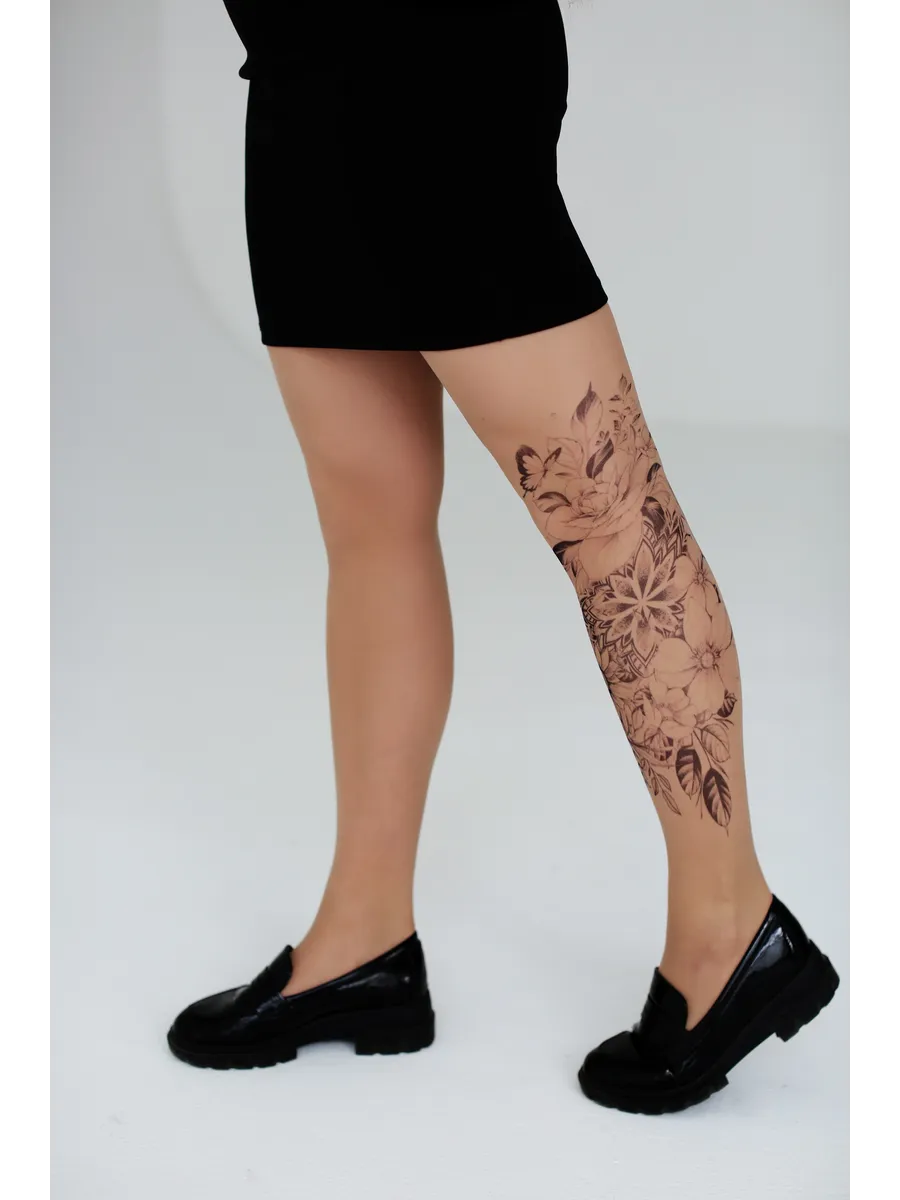 Колготки фантазийные с эффектом татуировки. Art Lab