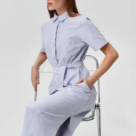 Платье-рубашка длинное, миди с поясом. Obba! Just WOW.