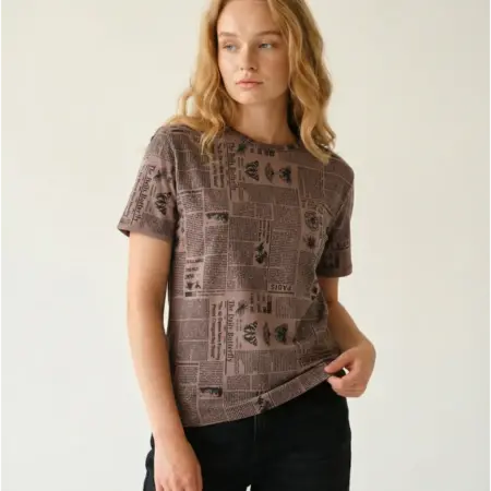 Футболка с принтом хлопковая. FADEN