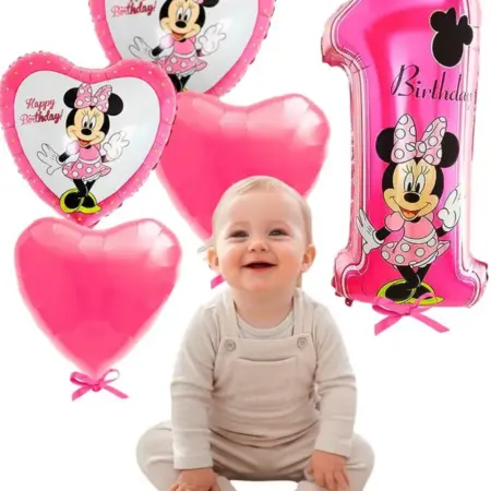 Воздушные шары-фигуры фольгированные "Минни Маус" 5 шт. KoroBoom Shop