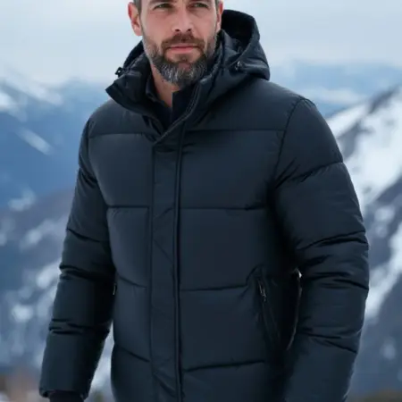 Куртка зимняя с капюшоном оверсайз. YOUR GOLD