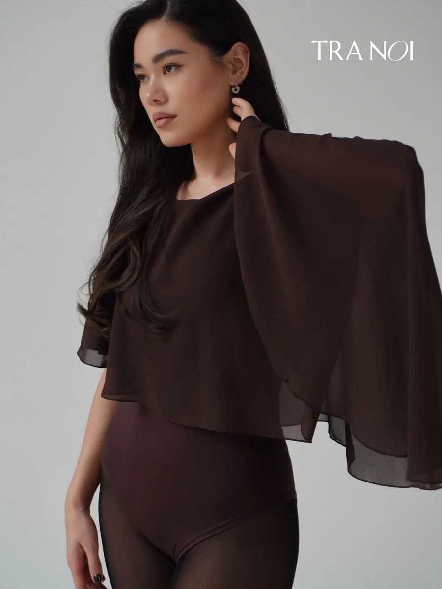 Боди блуза с пончо. TRA NOI