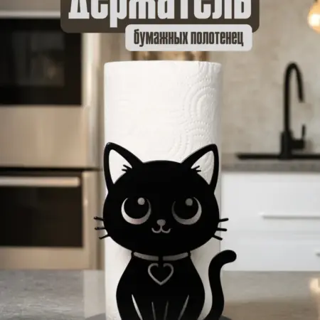 Держатель для бумажных полотенец (кошка). SIVIL LAB