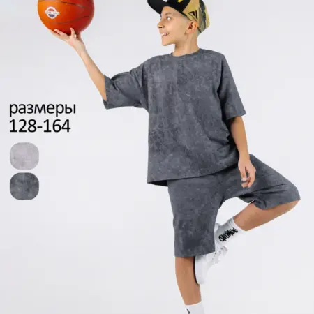 Костюм летний для мальчика подростка с шортами и футболкой. Ивбэби