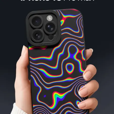 Чехол на iPhone 15 Pro Max с помехами. SCDesign