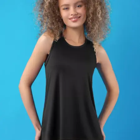 Майка спортивная удлиненная для фитнеса. ИнТайм