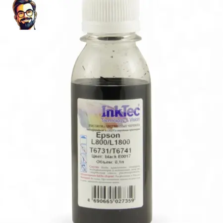 Чернила E0017 Epson L800 L1800 T6731 T6741, Bk, 0.1 л. Карт24