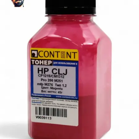 Тонер HP CLJ CP1215 CM1312 M276, Тип 1.2, M, 45 г. Карт24