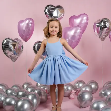 Платье детское нарядное на бретельках без рукавов. Сима-Ленд - Модный