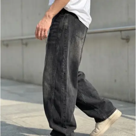 Джинсы оверсайз на резинке бочки багги. ИП Кудрявцева А.Е.