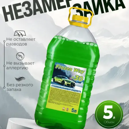 Незамерзайка для автомобиля зимняя в баклажке -30. AUTO-ZAPP