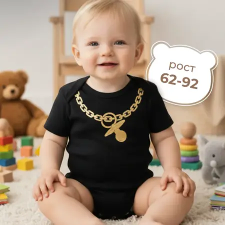 Боди для малышей и новорожденных хлопковый с принтом. Сима-Ленд - Модный