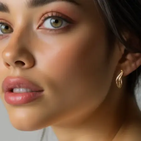 Серьги бижутерия золотистые крупные. DragonAR