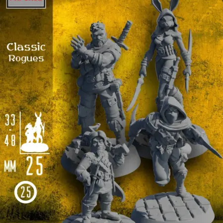 Набор миниатюр плутов для ДнД и других настольных игр. PRForge