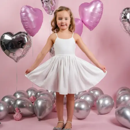 Платье детское нарядное без рукавов на бретельках. Сима-Ленд - Модный